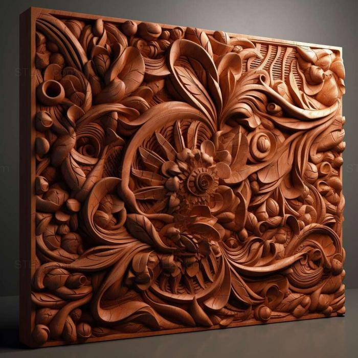 Patterns and decorations (stl Cancroidea 4, PATTERN_2564) 3D models for cnc